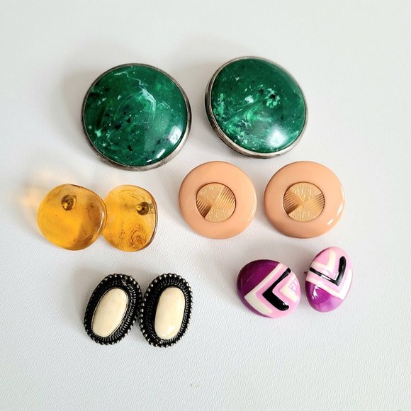 Lot of 5 Vintage 1980s 1990s Earrings. - Picture 1 of 6